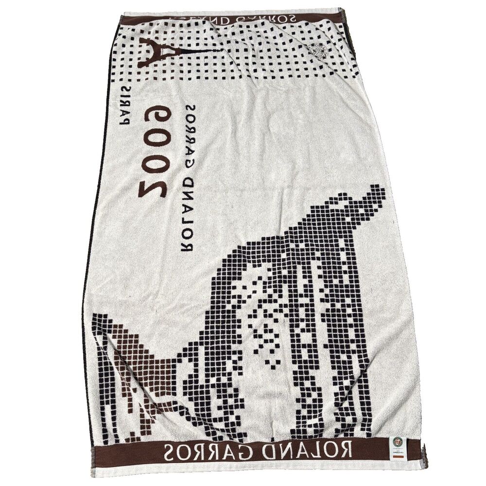 Roland Garros Paris 2009 Full Beach Towel Carre Blanc French Tennis Player Sport - Picture 2 of 9